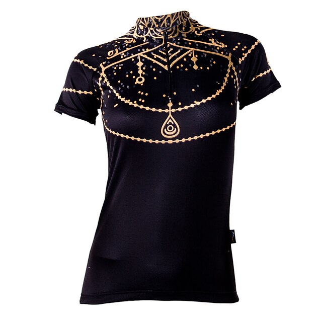 

21Grams Women's Short Sleeve Cycling Jersey Summer Spandex Black Bike Top Mountain Bike MTB Road Bike Cycling Quick Dry Moisture Wicking Sports Clothing Apparel / Stretchy / Athleisure
