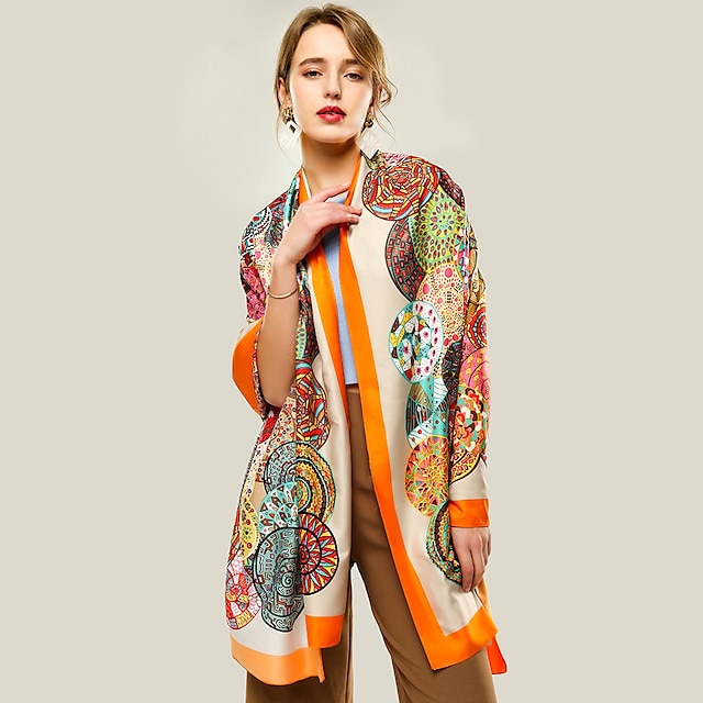 

Sleeveless Ladies Polester / Cotton Blend Party / Holiday Women's Wrap / Women's Scarves With Pattern / Print