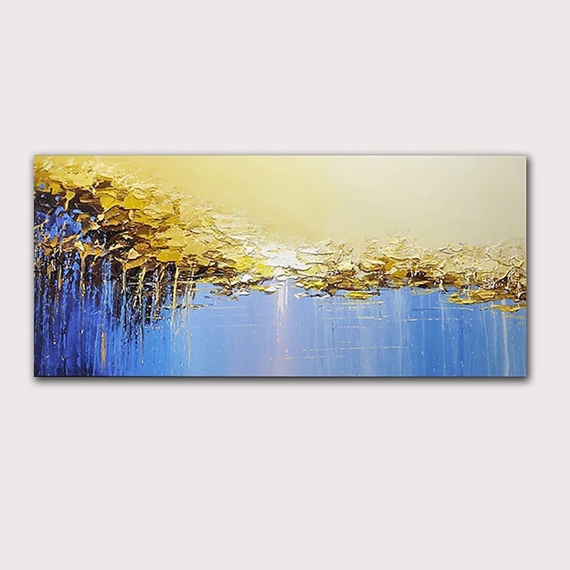 Home & Garden Wall Art | Oil Painting Hand Painted Horizontal Panoramic Abstract Landscape Modern Rolled Canvas (No Frame) - TB8