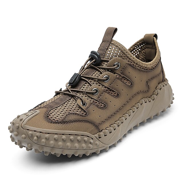 

Men's Sneakers Casual Daily Faux Leather Black Brown Beige Spring