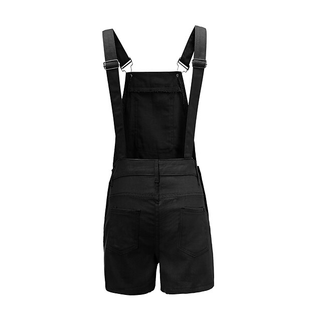 Womens Clothing Womens Bottoms | Womens Fashion Jumpsuit Rompers Slacks Side Pockets Short Pants Casual Weekend Micro-elastic Pl