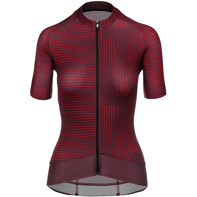 

21Grams Women's Short Sleeve Cycling Jersey Summer Spandex White Purple Red Stripes Bike Top Mountain Bike MTB Road Bike Cycling Quick Dry Moisture Wicking Sports Clothing Apparel / Athleisure