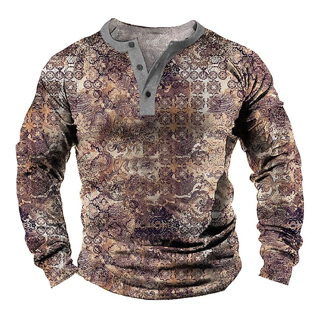 

Men's Unisex Sweatshirt Pullover Bohemian Style Graphic Prints Print Casual Daily Sports 3D Print Casual Vintage Hoodies Sweatshirts Brown