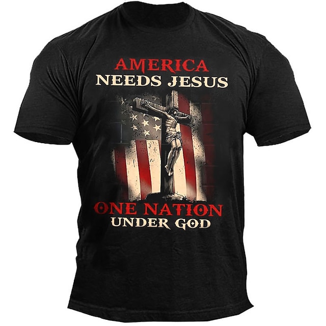 

Men's T shirt 3D Print Graphic Human National Flag Crew Neck Casual Daily Print Short Sleeve Tops Fashion Classic Comfortable Big and Tall Black
