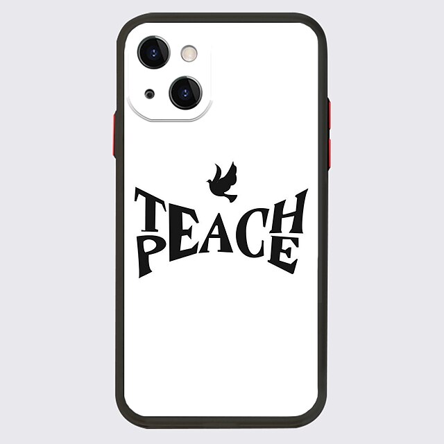 

PEACE LOVE NO WAR Phone Case For Apple iPhone 13 Pro Max 12 11 SE 2020 X XR XS Max 8 7 Unique Design Protective Case Shockproof Dustproof Back Cover TPU
