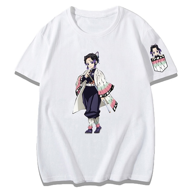 

Inspired by Demon Slayer: Kimetsu no Yaiba Kochou Shinobu T-shirt Cartoon 100% Polyester Anime Harajuku Graphic Kawaii T-shirt For Men's / Women's / Couple's