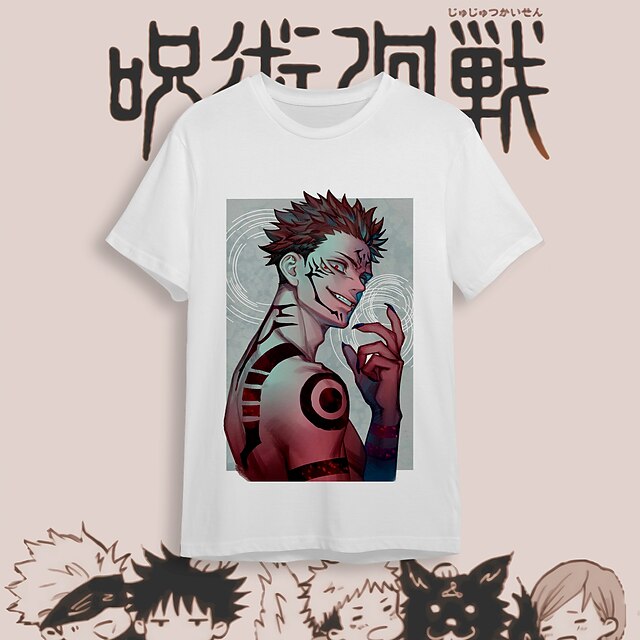 

Inspired by Jujutsu Kaisen Ryomen Sukuna T-shirt Cartoon 100% Polyester Anime Harajuku Graphic Kawaii T-shirt For Men's / Women's / Couple's