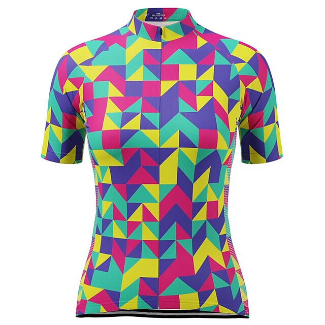 

21Grams Women's Short Sleeve Cycling Jersey Summer Spandex Blue Bike Top Mountain Bike MTB Road Bike Cycling Quick Dry Moisture Wicking Sports Clothing Apparel / Stretchy / Athleisure