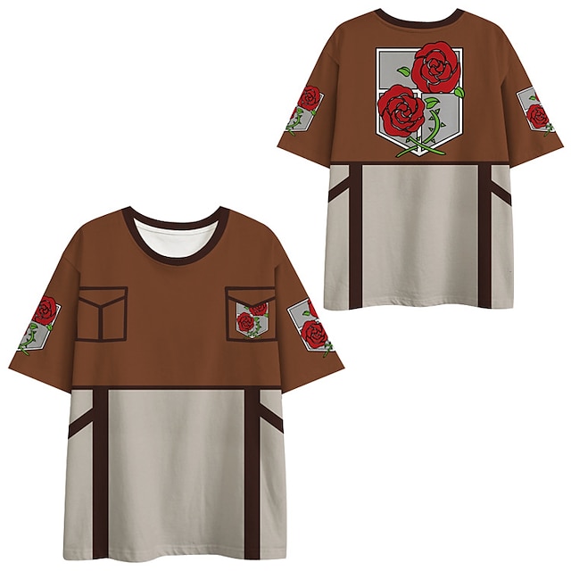 

Inspired by Attack on Titan Levi·Ackerman T-shirt Cartoon 100% Polyester Anime Harajuku Graphic Kawaii T-shirt For Men's / Women's / Couple's