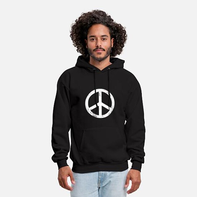 

Inspired by Love and Peace No War Peace Hoodie Cartoon 100% Polyester Anime Harajuku Graphic Kawaii Hoodie For Men's / Women's / Couple's