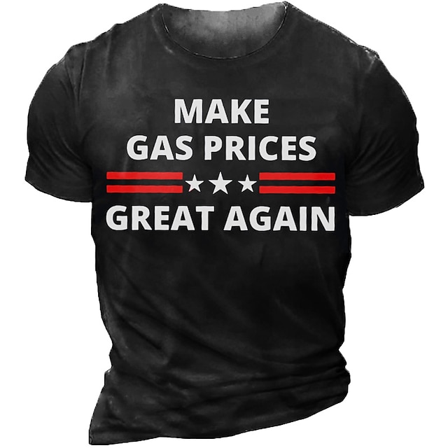 

Men's T shirt 3D Print Graphic Letter Crew Neck Casual Daily Print Short Sleeve Tops Fashion Vintage Designer Big and Tall Black