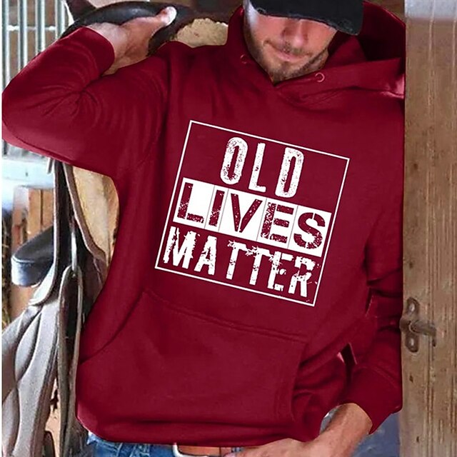 

Men's Pullover Hoodie Sweatshirt Graphic Letter Print Sports Outdoor Casual Daily Hot Stamping Basic Casual Hoodies Sweatshirts Blue Black Gray