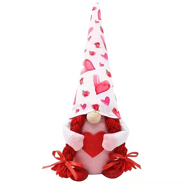 

Love Faceless Dwarf Rudolph Valentine's Day Doll Window Props Mother's Day Doll Ornaments