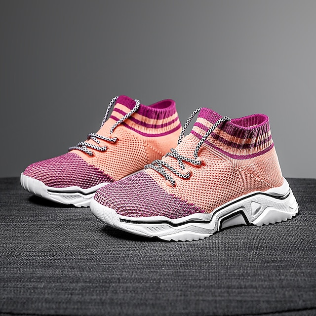 

Men's Unisex Trainers Athletic Shoes Sporty Athletic Water Shoes Elastic Fabric Black Purple Pink / White Summer