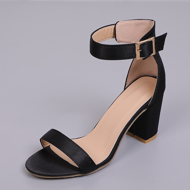 Women's Sandals Ankle Strap Sandals Daily Summer Buckle Chunky Heel
