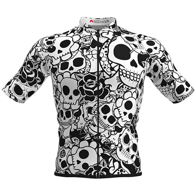 

Women's Short Sleeve Cycling Jersey Summer Dark Grey Bike Jersey Quick Dry Sports Clothing Apparel / Stretchy