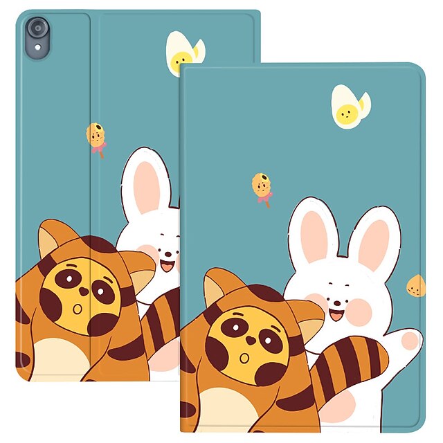 

Tablet Case Cover For Lenovo Tab P11 / Plus Portable Shockproof with Stand Cartoon Graphic PU Leather Silica Gel