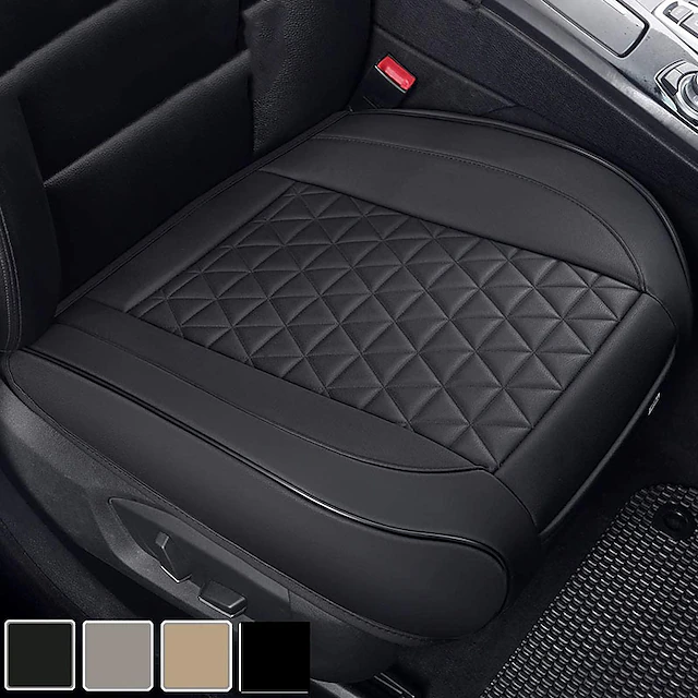 StarFire High End Luxury PU Leather Car Seat Cover Protector, Front Seat Bottom, Compatible with 90% Vehicles 12