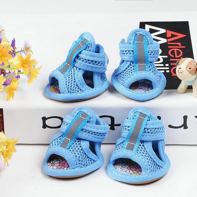  Dog Clothes Dog Mesh Sandals Non-slip Breathable Summer Teddy Small Dog Cat Foot Cover Spring Pet Supplies Wholesale
