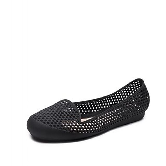 

Women's Loafers Flat Heel Round Toe Casual Home Daily PVC Loafer Spring Summer Solid Colored Almond Black Red