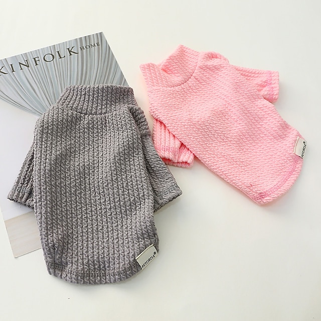 

Dog Cat Jumpsuit Solid Colored Adorable Cute Dailywear Casual / Daily Dog Clothes Puppy Clothes Dog Outfits Soft Gray Pink Costume for Girl and Boy Dog Cotton XS S M L XL