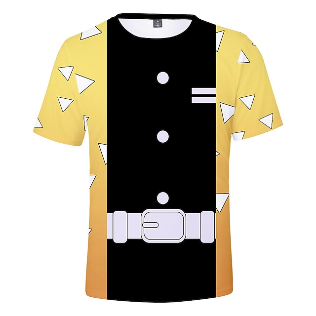 

Inspired by Demon Slayer: Kimetsu no Yaiba Agatsuma Zenitsu T-shirt Cartoon 100% Polyester Anime Harajuku Graphic Kawaii T-shirt For Men's / Women's / Couple's