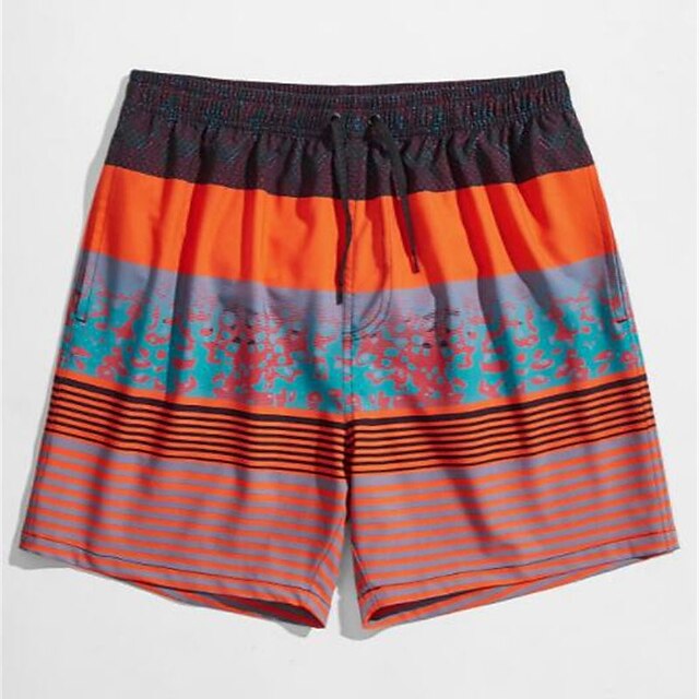 

Men's Classic Style Casual / Sporty Shorts Beach Shorts Drawstring Short Pants Sports Outdoor Daily Color Block Comfort Soft Mid Waist Orange S M L XL XXL