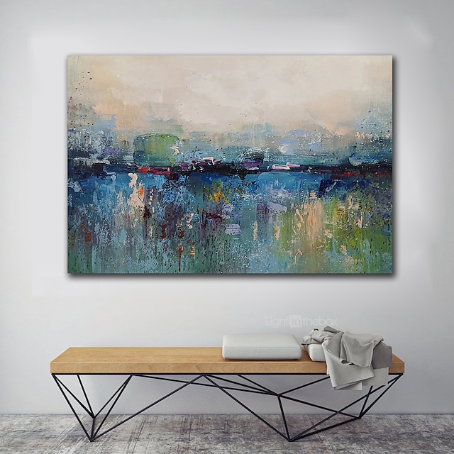 Home & Garden Wall Art | Oil Painting Hand Painted Horizontal Panoramic Abstract Landscape Modern Rolled Canvas (No Frame) - DA3