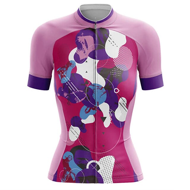 

21Grams Women's Short Sleeve Cycling Jersey Summer Spandex Red Bike Top Mountain Bike MTB Road Bike Cycling Quick Dry Moisture Wicking Sports Clothing Apparel / Athleisure