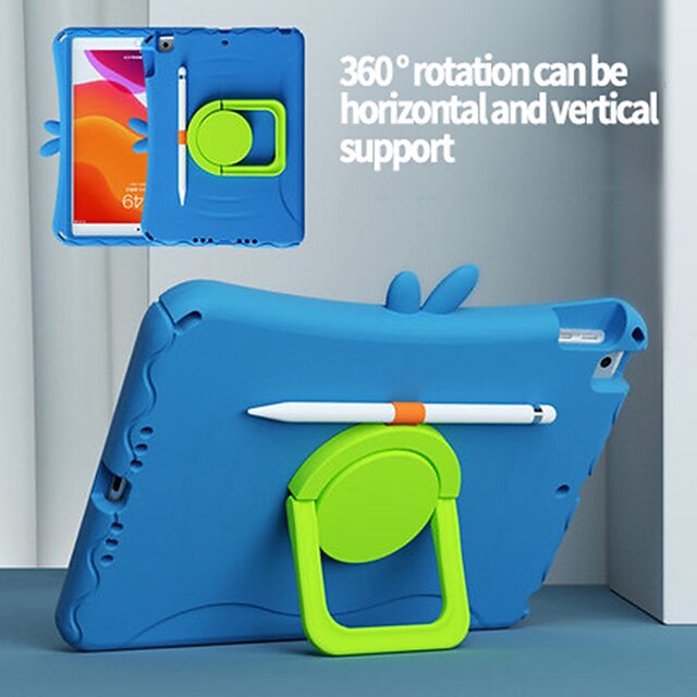 

Tablet Case Cover For Apple iPad 10.2'' 9th 8th 7th iPad mini 6th 360° Rotation Portable Pencil Holder Solid Colored EVA