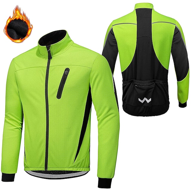 Arsuxeo Mens Cycling Jacket Winter Thermal Warm Windproof Breathable