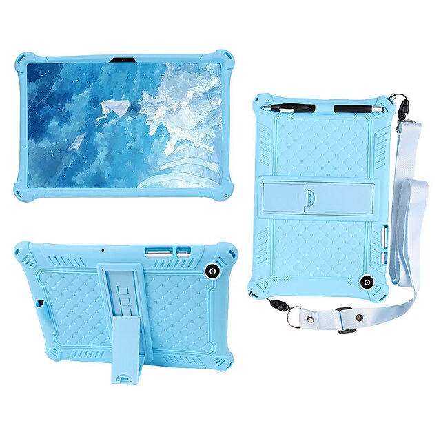 

Tablet Case Cover For Samsung Galaxy Tab A8 Pencil Holder Shoulder Strap Armor Defender Rugged Protective Solid Colored Plastic EVA