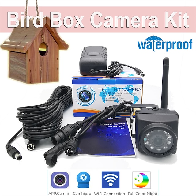  Bird Box Camera Kit Audio 1920P 1080P Night Vision Outdoor Mini IP Camera Pet Nest Bird Watching Camera Waterproof Pickup Camhi