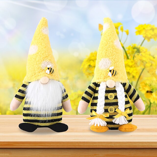

Bee Festival Decorations Sunflower Bee Plush Hat Doll Autumn Doll Home Decoration Products