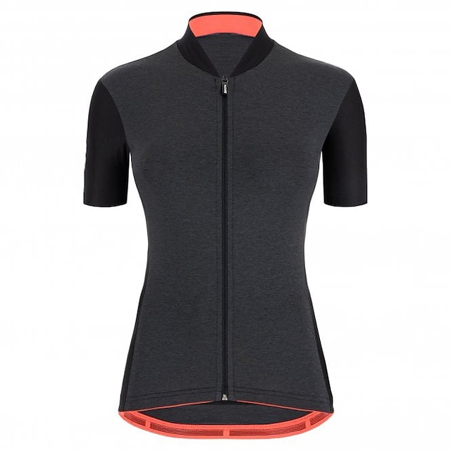 

21Grams Women's Short Sleeve Cycling Jersey Summer Spandex Dark Gray Color Block Bike Top Mountain Bike MTB Road Bike Cycling Quick Dry Moisture Wicking Sports Clothing Apparel / Stretchy