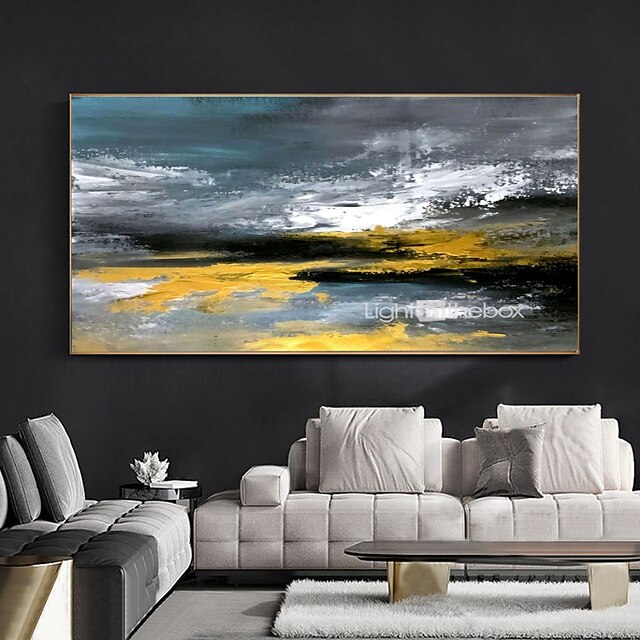 Home & Garden Wall Art | Oil Painting 100% Handmade Hand Painted Wall Art On Canvas Abstract Knife Painting Landscape Dusk for H