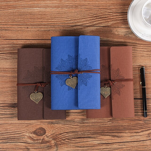 

Lined Notebook Grid A6 4.1×5.8 Inch Aesthetic Leather SoftCover Portable 160 Pages Notebook for Office Traveler