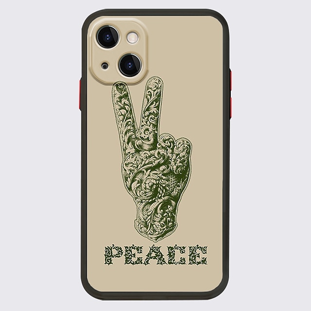 

PEACE LOVE NO WAR Phone Case For Apple iPhone 13 Pro Max 12 11 SE 2020 X XR XS Max 8 7 Unique Design Protective Case Shockproof Dustproof Back Cover TPU