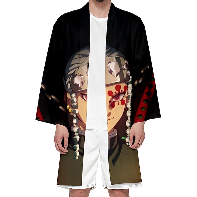 

Inspired by Demon Slayer: Kimetsu no Yaiba Tengen Uzui Cosplay Costume Cartoon Terylene Anime Harajuku Graphic Kawaii Outerwear For Men's