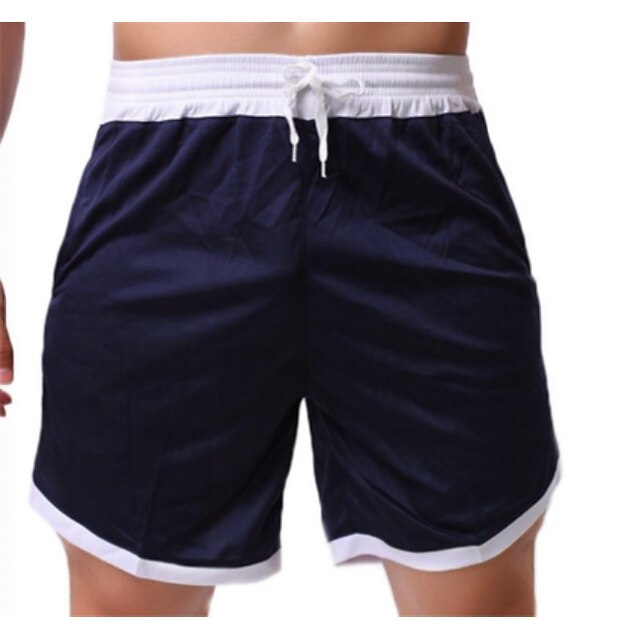 

Men's Chic Modern Casual / Sporty Shorts Patchwork Short Pants Daily Gym Micro-elastic Color Block Mid Waist Green White Black Navy Blue M L XL XXL 3XL