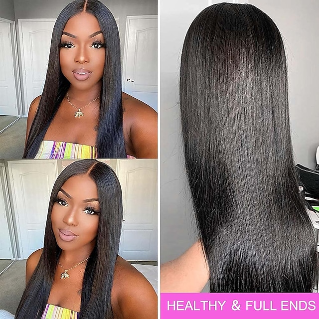 Beauty & Hair Wigs & Hair Pieces | Lace Front Wigs Human Hair Brazilian Straight 150% Density Human Hair Wigs for Black Women Na