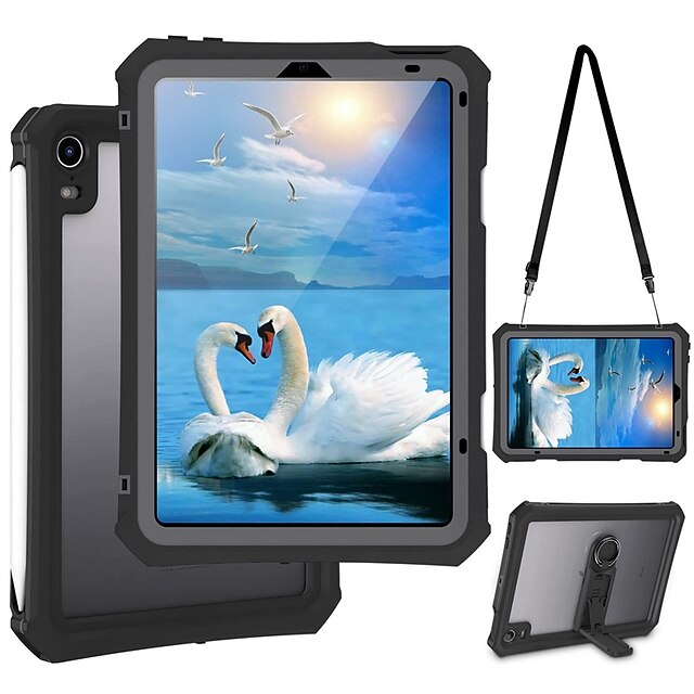 

Waterproof Case for iPad Mini 6th Generation 2021 8.3 Inch Shockproof Full Body Protection 6th Gen iPad Mini 6 Tablet Case with Built in Screen Protector Strap Pen Holder Black