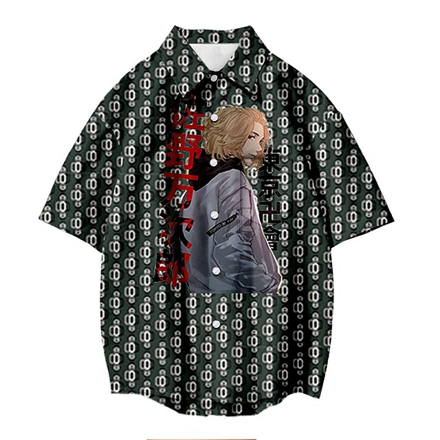 

Inspired by Tokyo Revengers Draken Mikey Cartoon Manga Terylene Anime Harajuku Graphic Kawaii Top For Men's