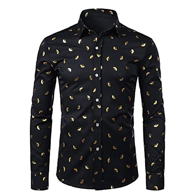 Mens Clothing Mens Shirts | Mens Shirt Floral Turndown Street Casual Button-Down Long Sleeve Tops Casual Fashion Breathable Comf