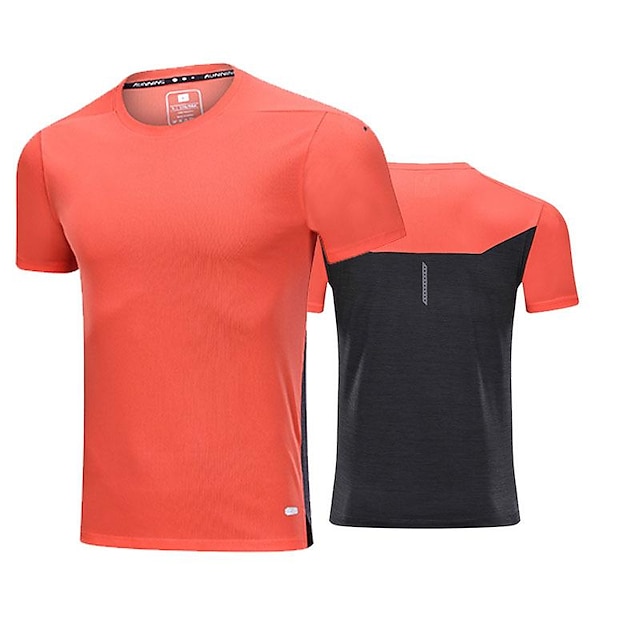 Sports & Outdoors Running, Jogging & Walking | summer fashion sports mens fitness short sleeve lightweight breathable loose elas