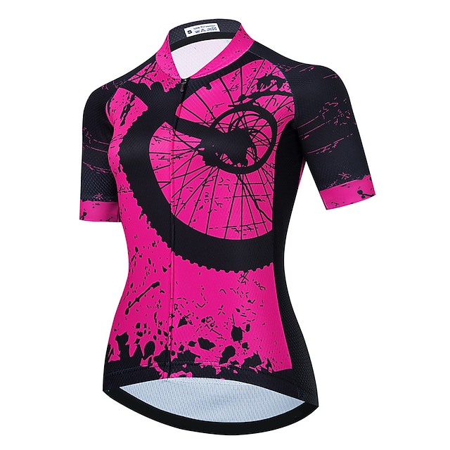 

21Grams Women's Short Sleeve Cycling Jersey Summer Spandex Green Rose Red Bike Top Mountain Bike MTB Road Bike Cycling Quick Dry Moisture Wicking Sports Clothing Apparel / Stretchy / Athleisure
