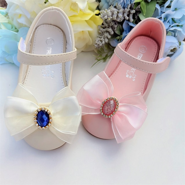 Shoes & Bags Kids Shoes | Girls Flats Flower Girl Shoes Microfiber Little Kids(4-7ys) Pink Ivory Fall Spring - IZ34029