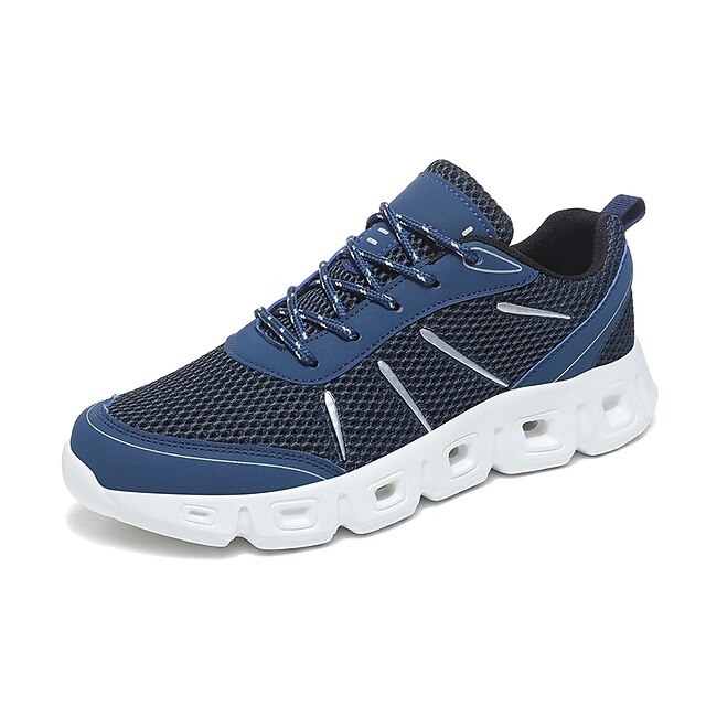 

Men's Trainers Athletic Shoes Comfort Shoes Sporty Casual Daily Outdoor Running Shoes Walking Shoes Mesh Gray Brown Blue Spring Summer