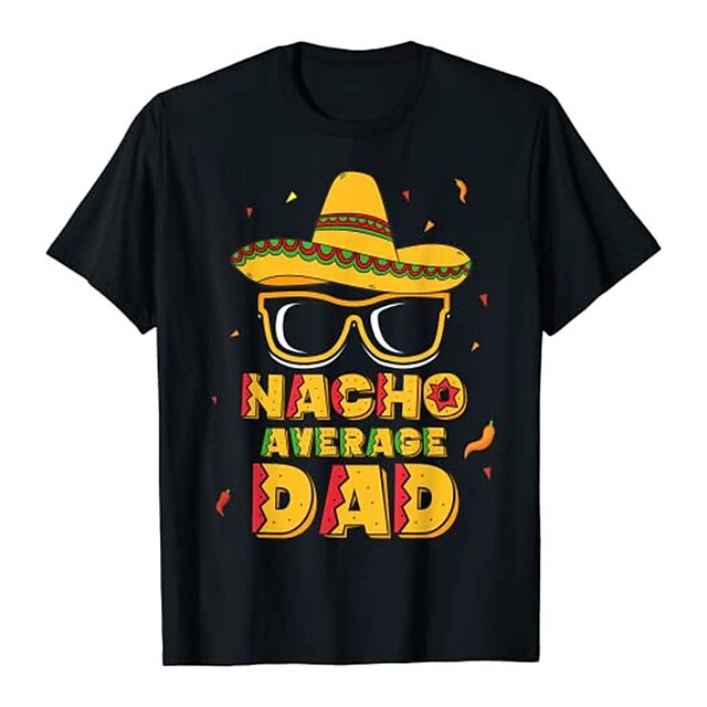 Toys & Hobbies Cosplay & Costumes | Inspired by Cinco de Mayo Fiesta Nacho Average Dad T-shirt Gym Top 100% Polyester Pattern Me