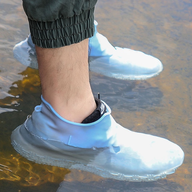 

Silicone Rain Shoe Cover Waterproof Rainy Day Non-slip Thickened Wear-resistant Bottom Environmental Protection Shoe Cover Rainy Day Boys and Girls Universal